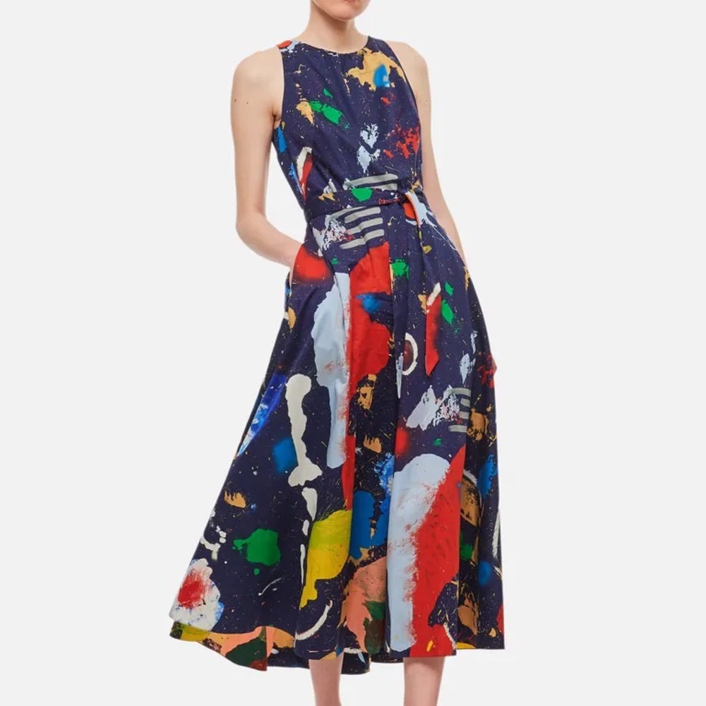 Ralph Lauren Purple Label Renshaw Paint Splatter Dress 6